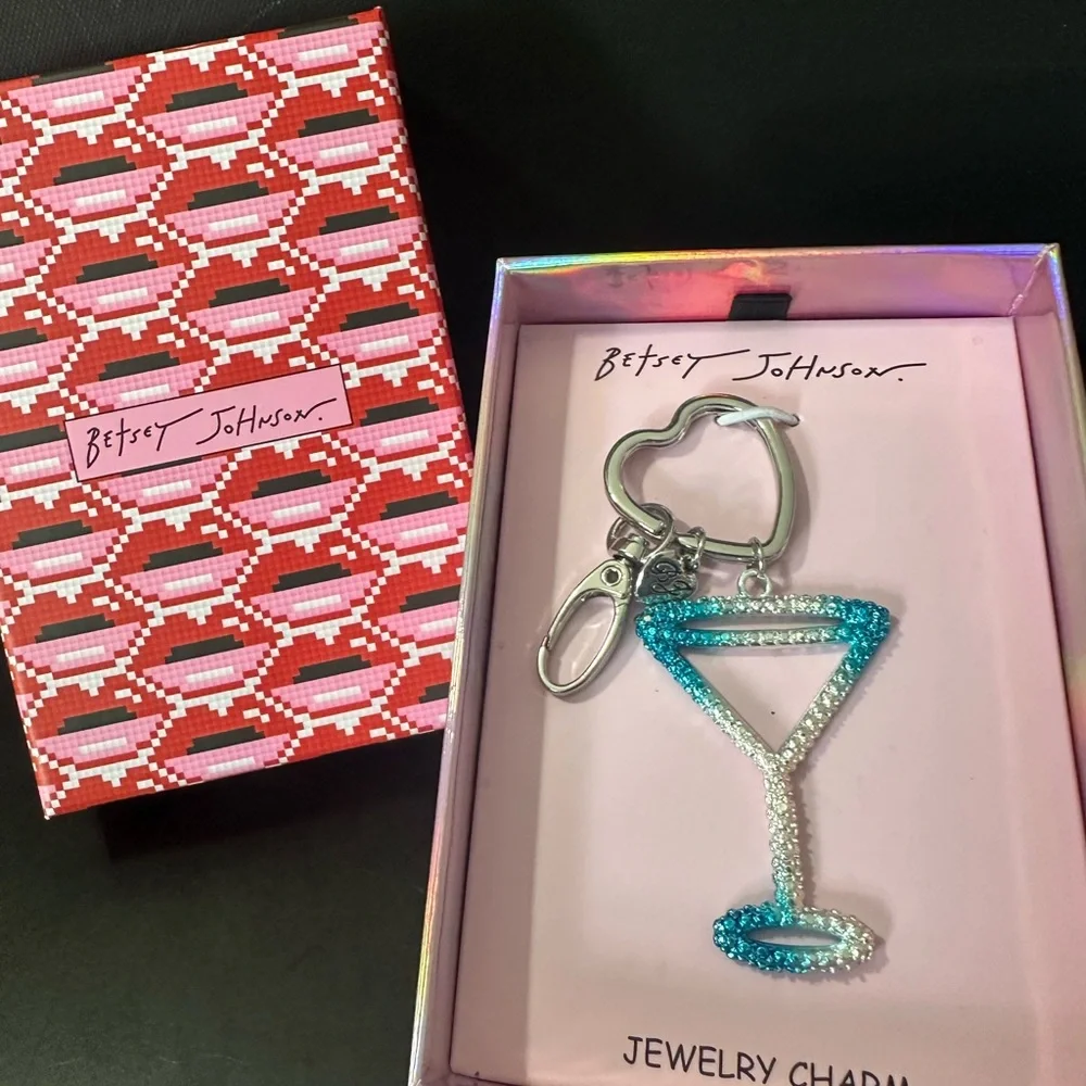🆕Betsey Johnson Martini Jewelry Charm